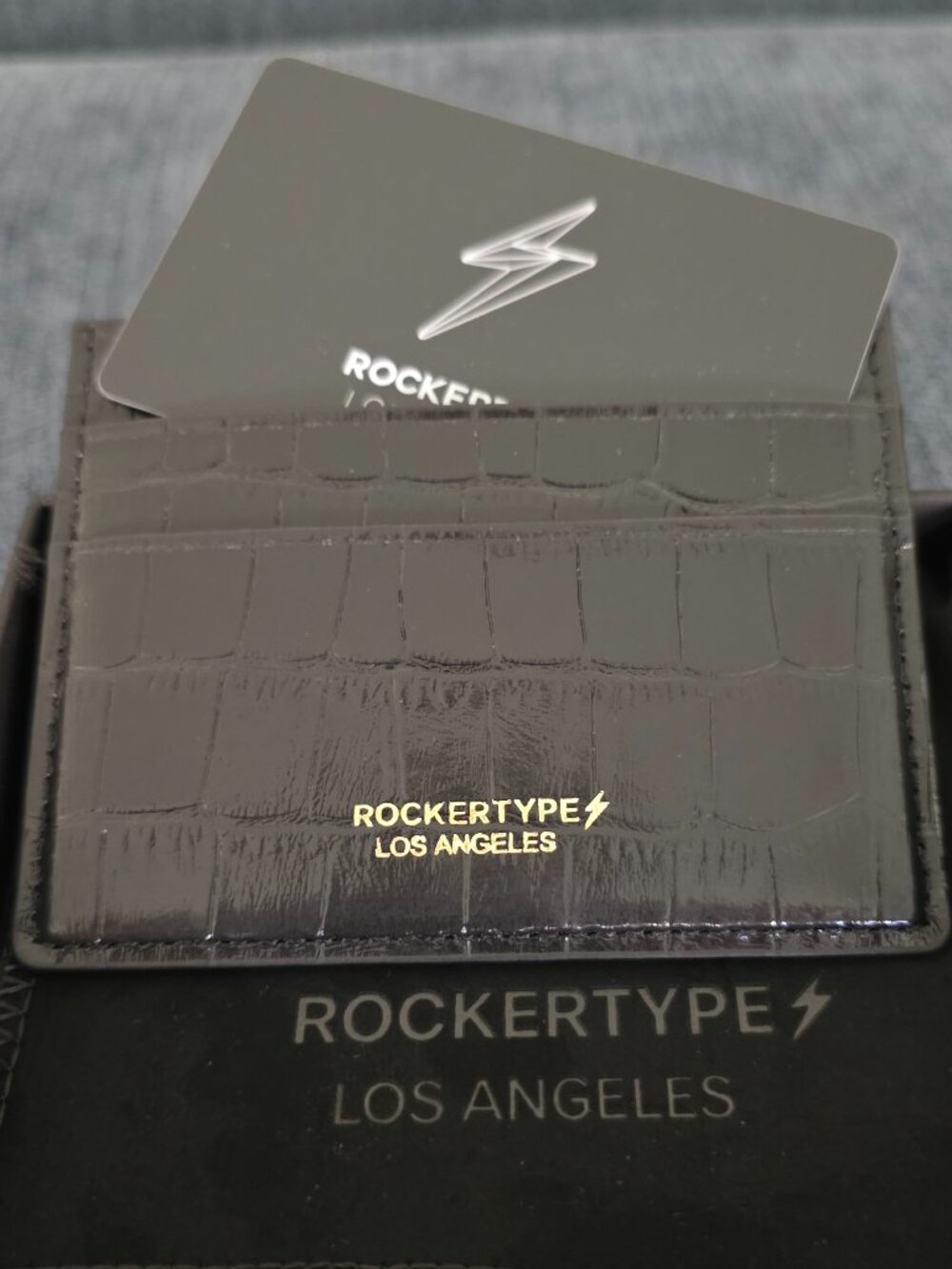Rockertype NWT black cc holder